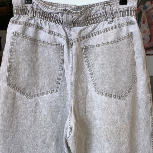 Vintage light gray paper bag waist denim - Picture 6 of 7